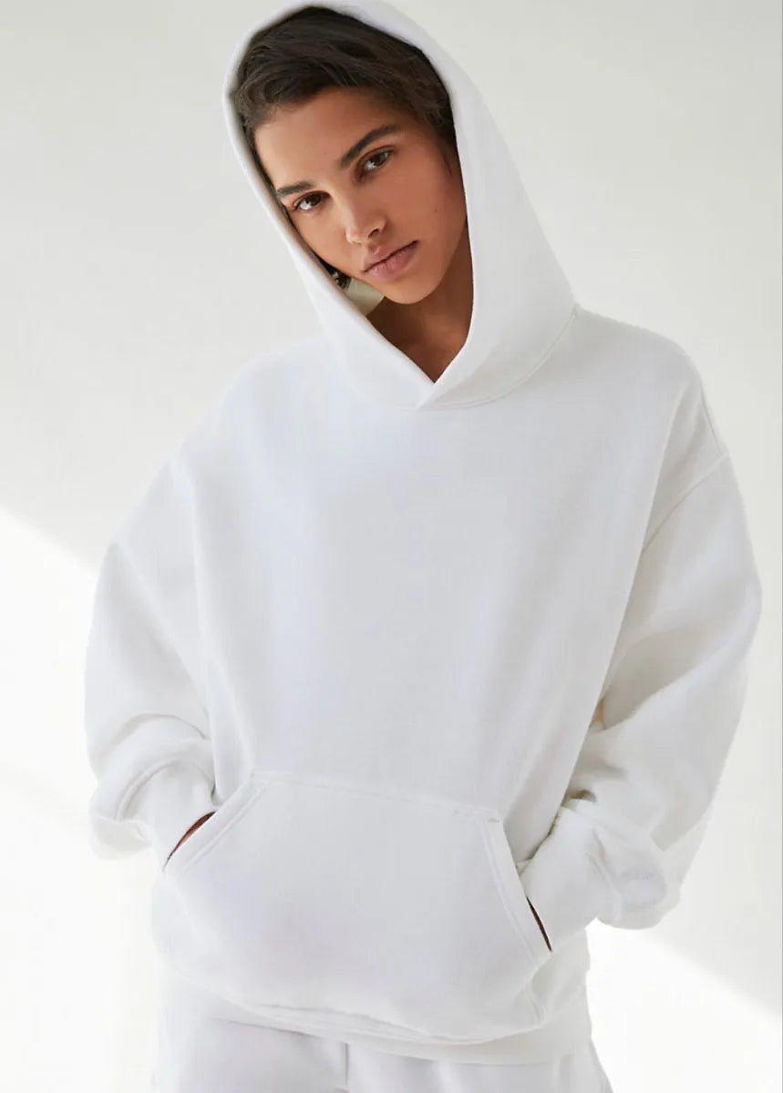Buy Premium White Hoodie Online | Oversized Unisex Hoodie Pakistan