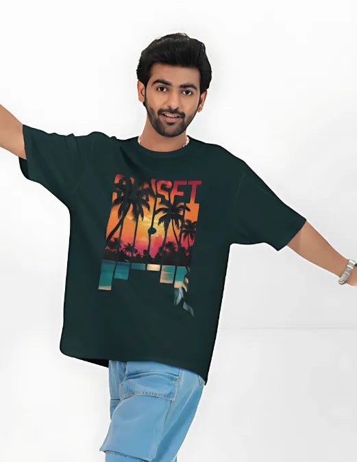 oversized front printed tshirt