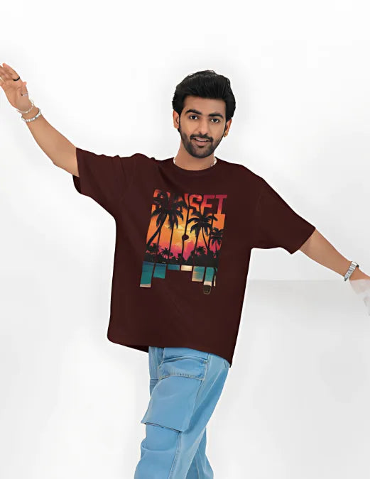 oversized front printed tshirt