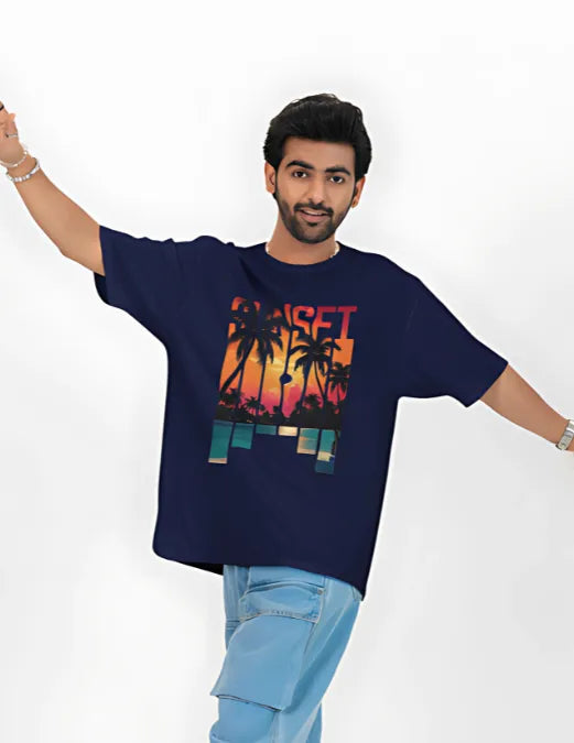 oversized front printed tshirt