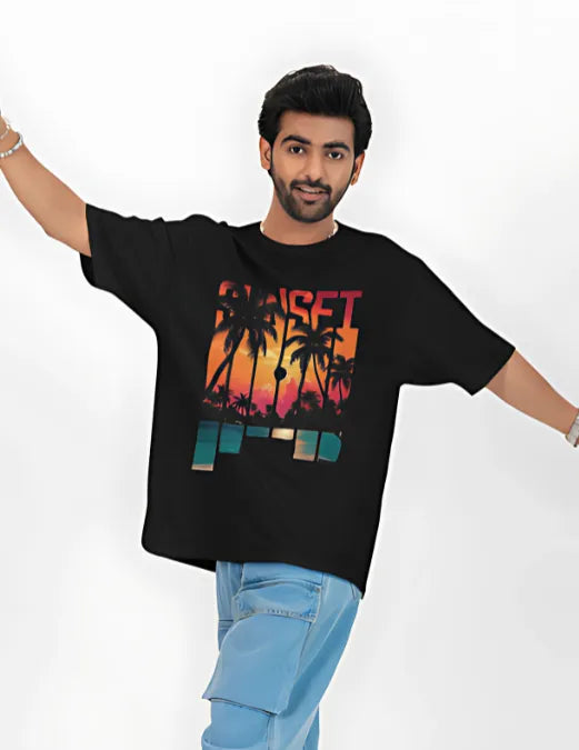 oversized front printed tshirt