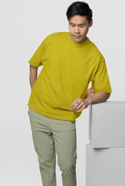 oversized mustard tshirt men