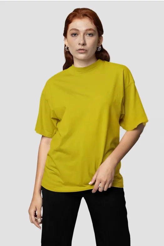 oversized mustard tshirt women