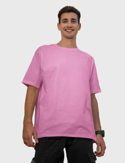oversized pink tshirt men