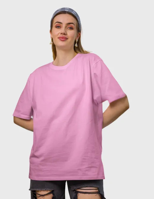oversized pink tshirt women
