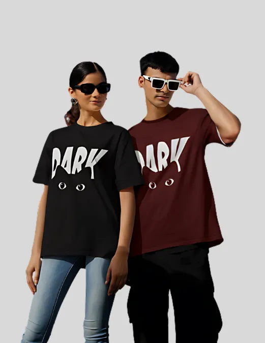 oversized tshirt cat couple 