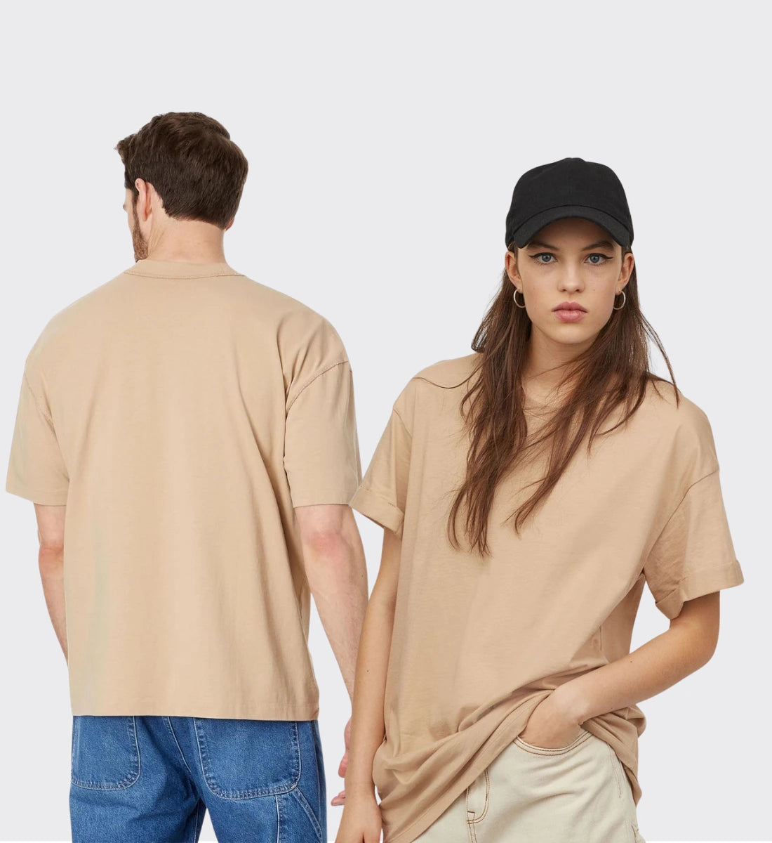 skin oversized tshirt couple
