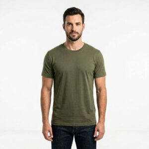 The Glitzo Basic Tee – Olive Green